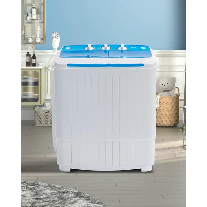 Портативная стиральная машина TABU 17,6 фунтов, компактная стиральная машина, мини-стиральная машина, стиральная машина с двойной ванной и губкой, идеально подходит