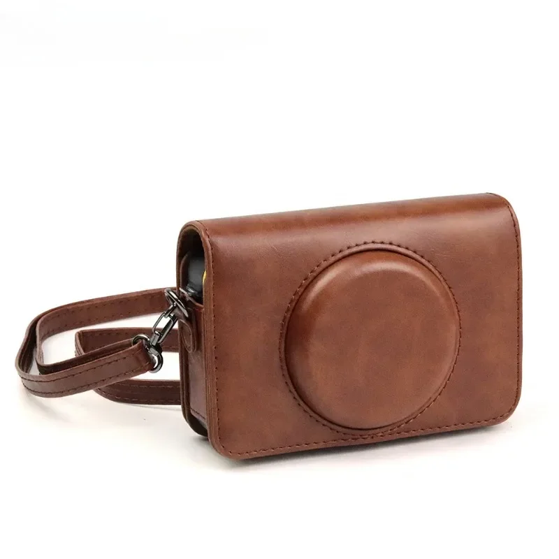 New C210R Camera Case for Kodak Mini Shot 2 Retro Instant Camera Photo Printer Accessories,with Shoulder Strap Leather Bag