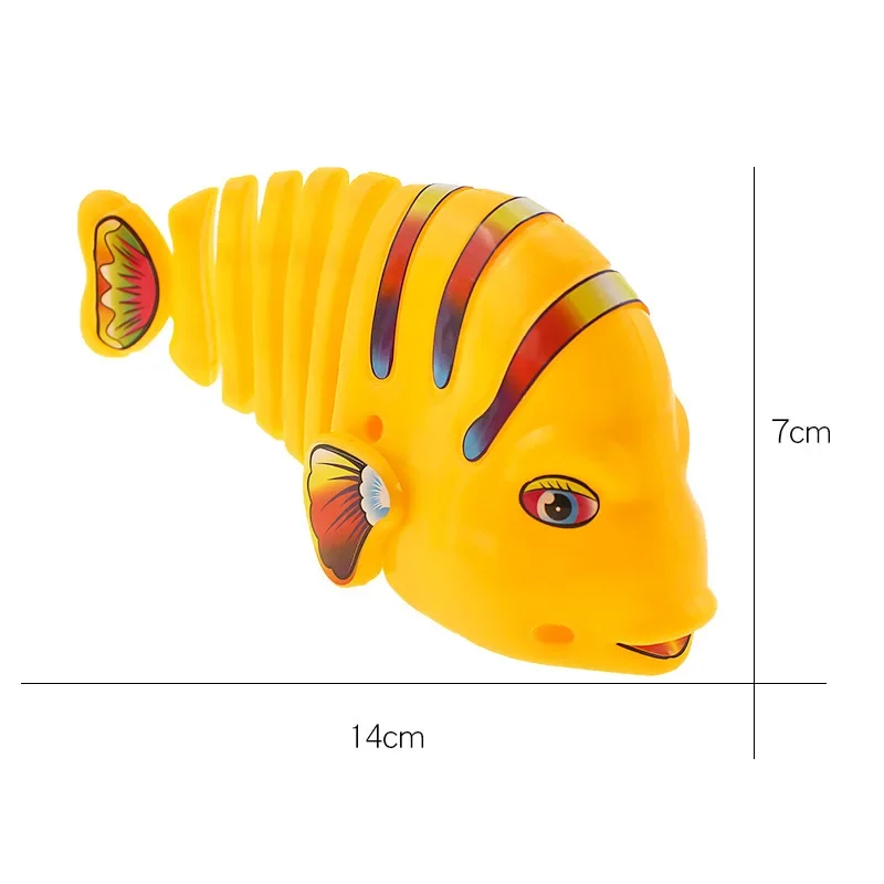 3PCS Plastic Windup Robot Swing Fish Children Toy Gift Random Color