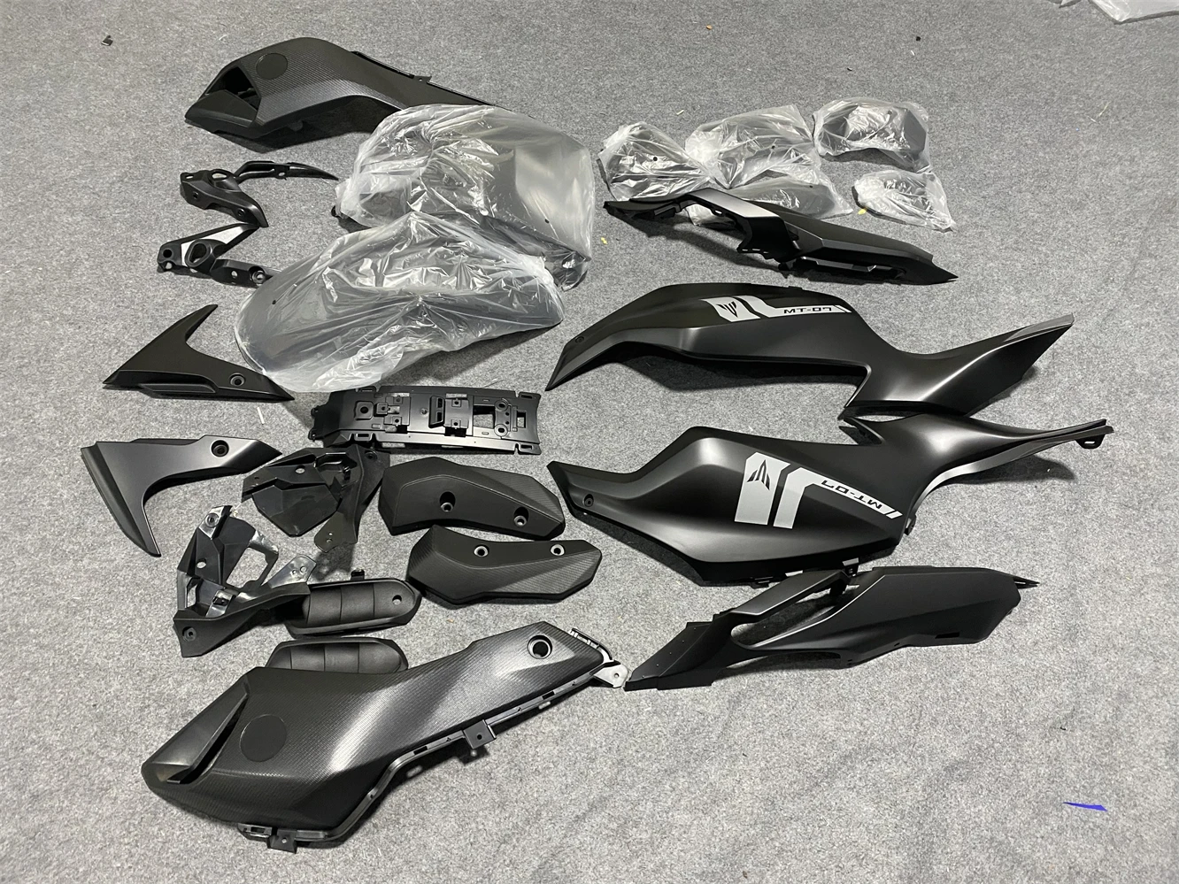 Motorcycle Fairing Kit fits into MT-07 2013 2014 2015 2016 MT07 13 14 15 16 Year fairing Matte black grey motorcycle housing