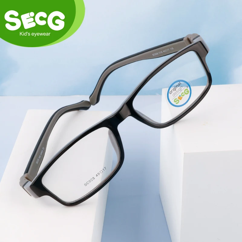SECG Toddler Detachable Kids Frame Flexible Soft Optical Glasses Children Frame Diopter Eyeglasses Spectacle Frames Oculos Gafas