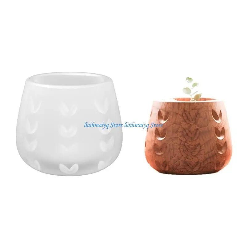 

573B Handcraft Heart Shaped Vase with Sturdy Silicone Mould Craft Supplies Accessory for Resin and Clay Home Decoration
