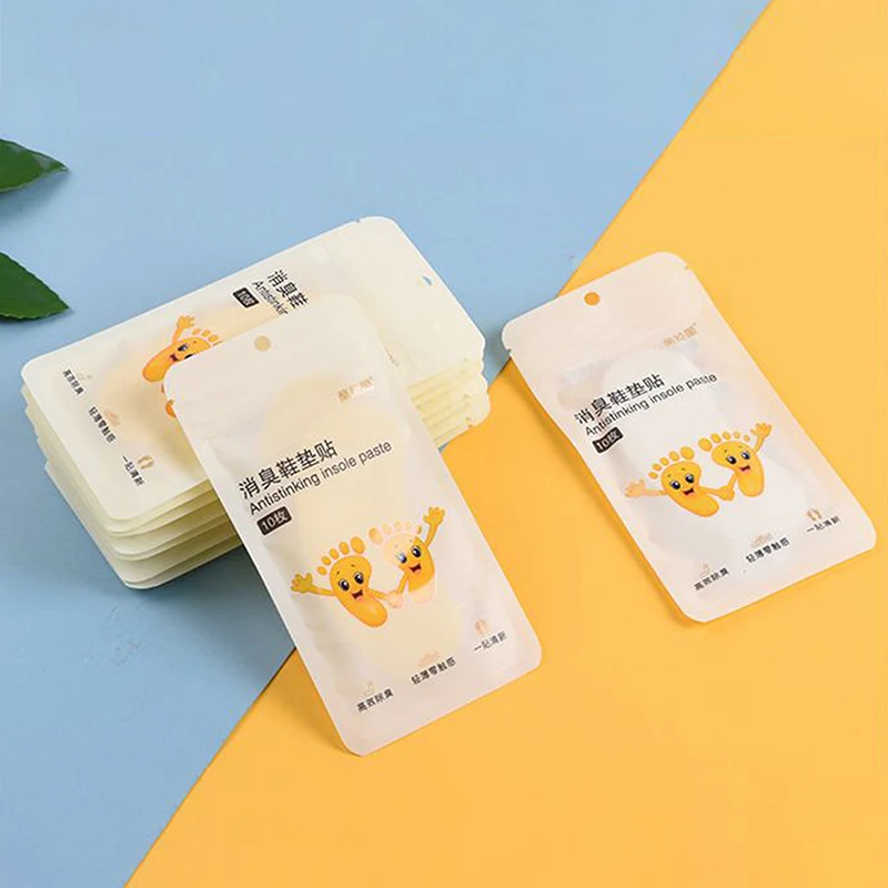 3colors 10Pcs/pack Shoes Deodorant Sticker Deodorant Foot Odor Deodorants Sneaker Smell Fresh Fruity Aroma Insole  Stickers