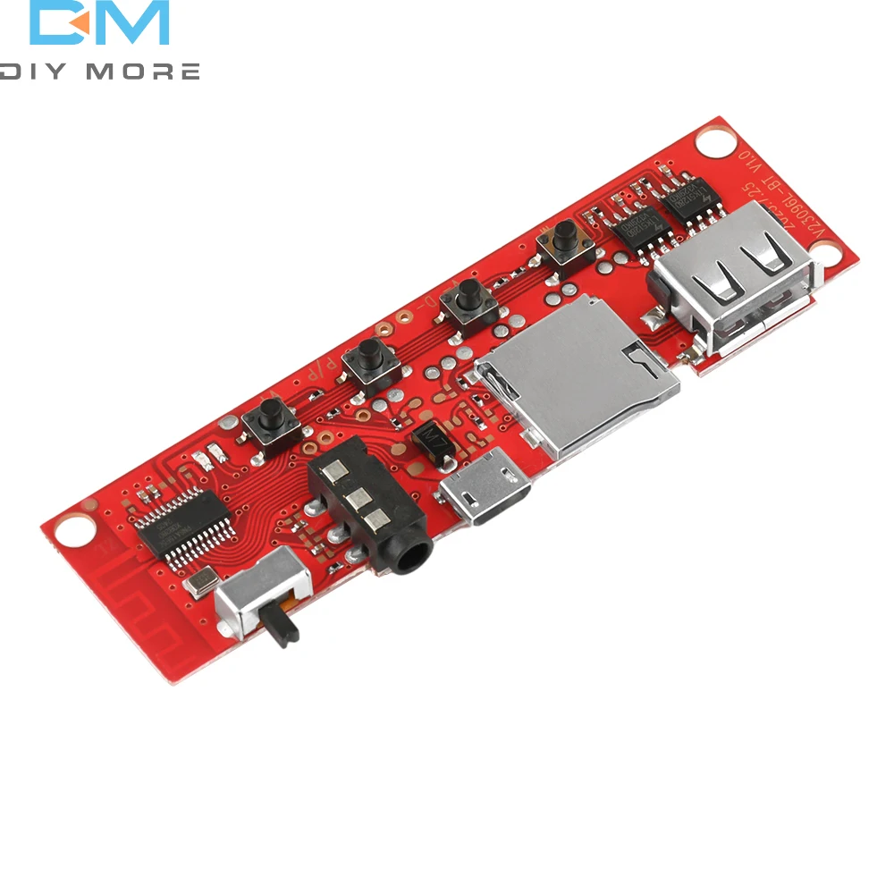 Multifunctional Bluetooth Module Amplifier Board 3-5W Bluetooth Audio Amplifier Board USB 5V Bluetooth Module with LED Light
