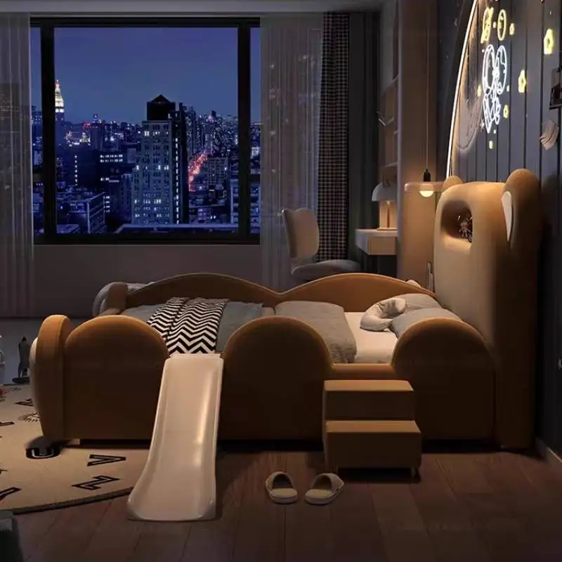 Europa decoração crianças camas de luxo simples normal design moderno crianças camas único personalizado madeira lettino per bambini móveis casa