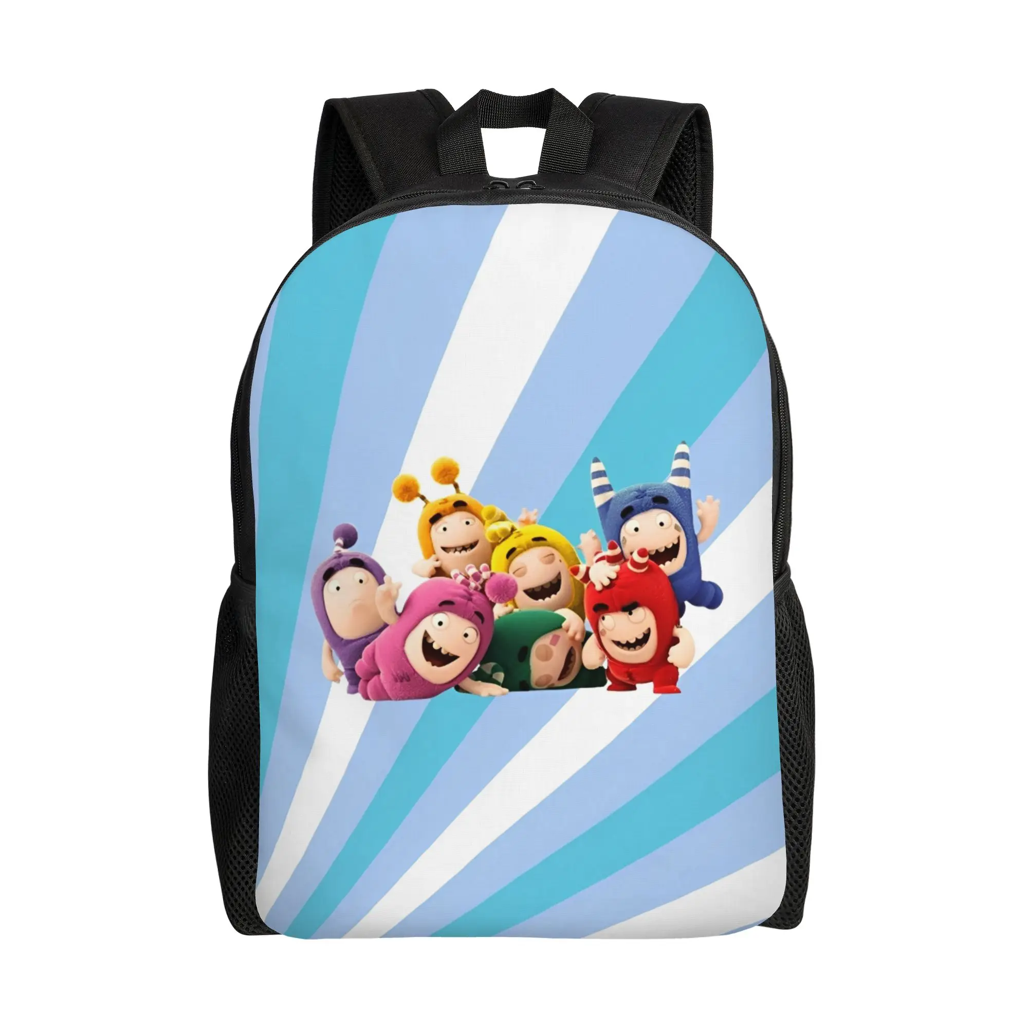Oddbodes Cartoon  Backpack Student Unisex  Big Backpacks Polyester Casual School Bags Hiking Custom Rucksack