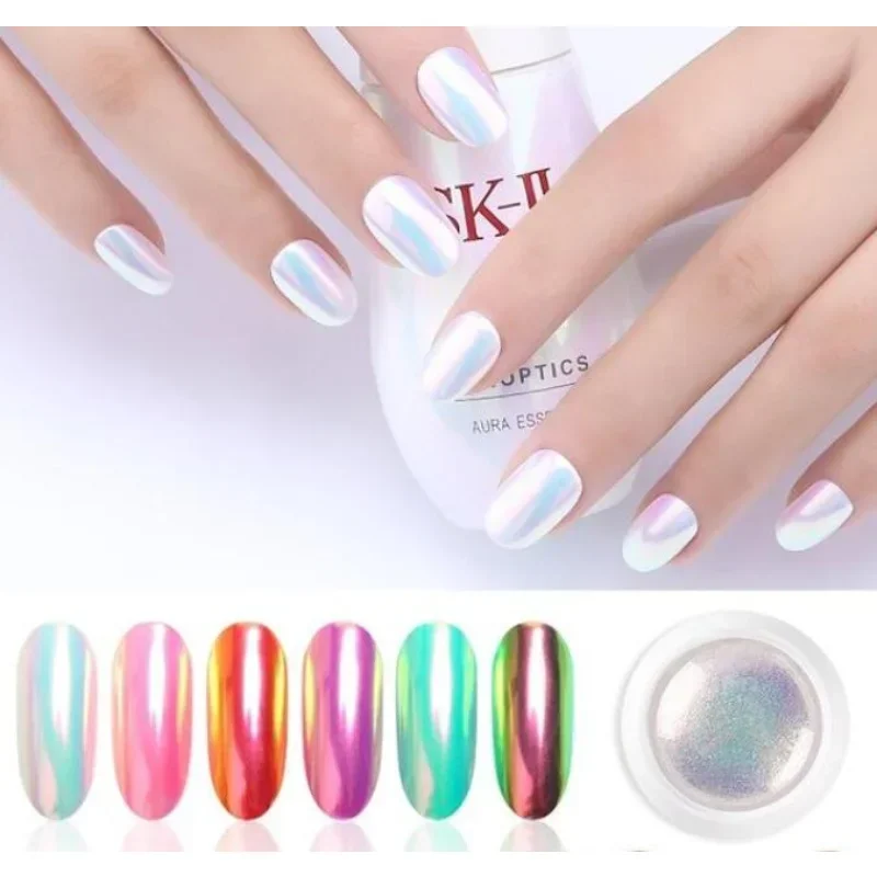 Tamax NA006 Chrome Pearl Shell Powder Nail Art Glitter Pigmentr Shiny Long Lasting Manicure Tip Decoration Gel Polish Dust