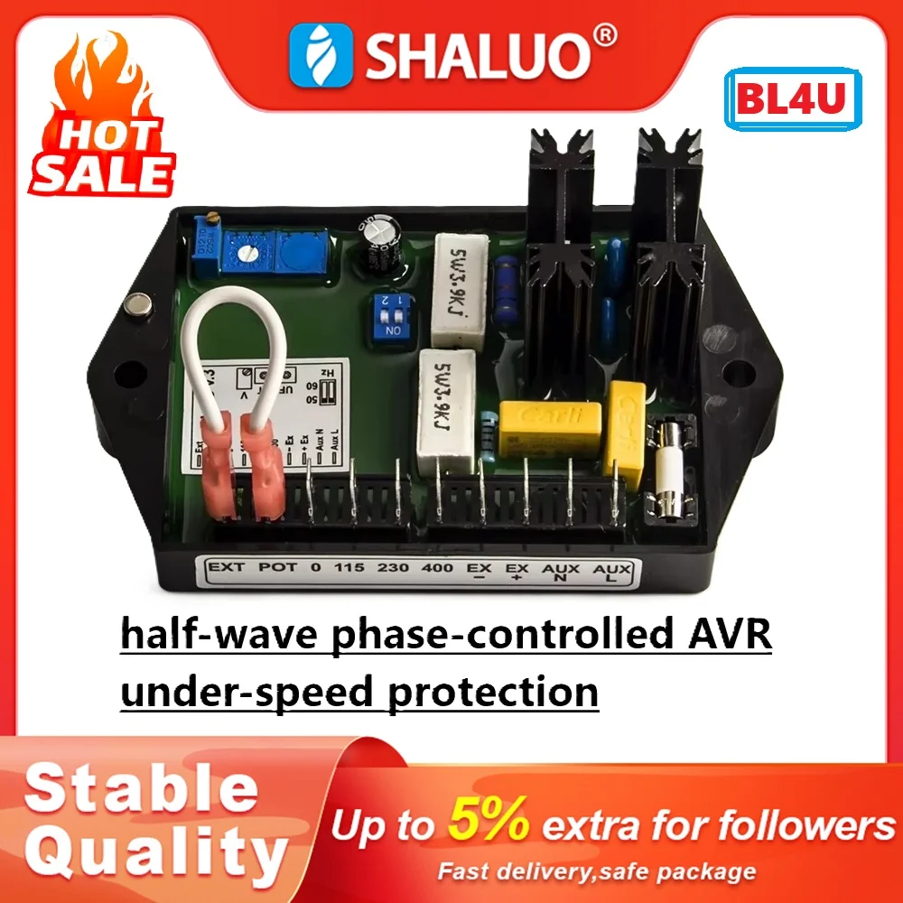 2026 Good BL4U Generator AVR Automatic Voltage Regulator Stabilizer Half-wave Under-speed Protection Excitation Circuit Board