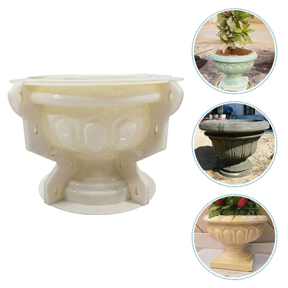 

Flower Pots European Flowerpot Mold Plastic Reusable DIY Handcraft Faceplate