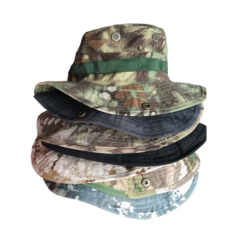 Chapeau tactique de chasse Bonnie, Camouflage Airsoft, seau de Sniper, randonnée en plein air, Camping, pêche