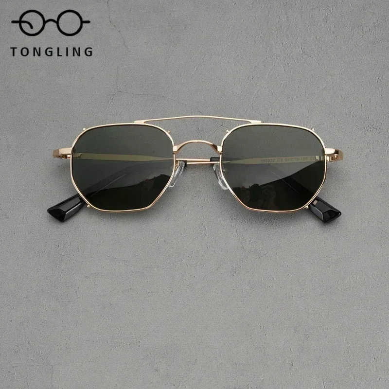 Men Steam Metal Fine Edge Polarized Sunglasses Fashion Personality Retro Women Futuristic Car Driving Travel UV400 Sun Glasses