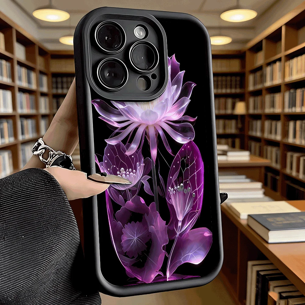 Funda Protectora de TPU Suave con Diseño de Cereus de Floración Nocturna para Xiaomi Redmi Note 15 14 13 12 11 Pro, Antigolpes y Anti-Caídas
