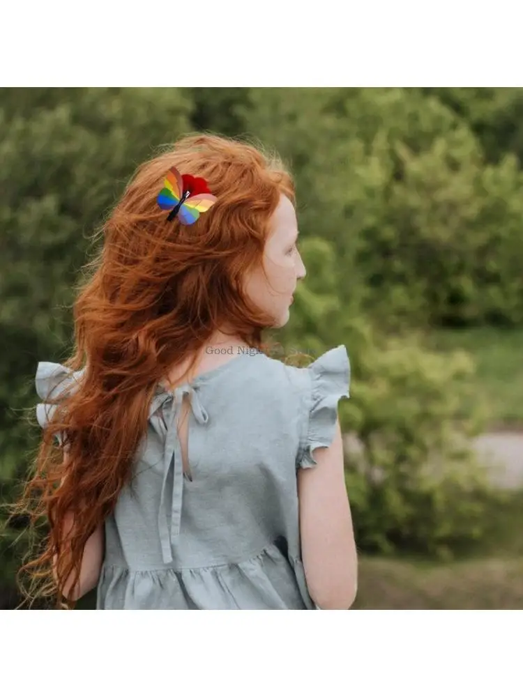 

8pcs Butterfly Hair Clip Spring Barrettes Hair Accessories for Various Hairtype