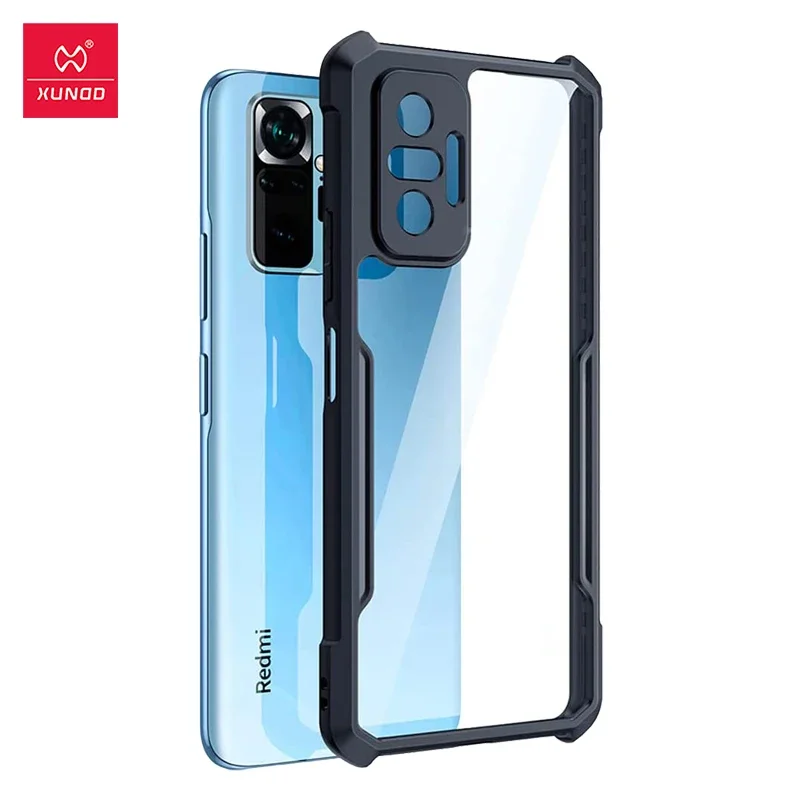 For Xiaomi Redmi Note 10 Pro Case Xundd Shockproof Transparent PC + TPU Bumper Back Cover for Redmi Note 10 4G 5G Note 10s чехол