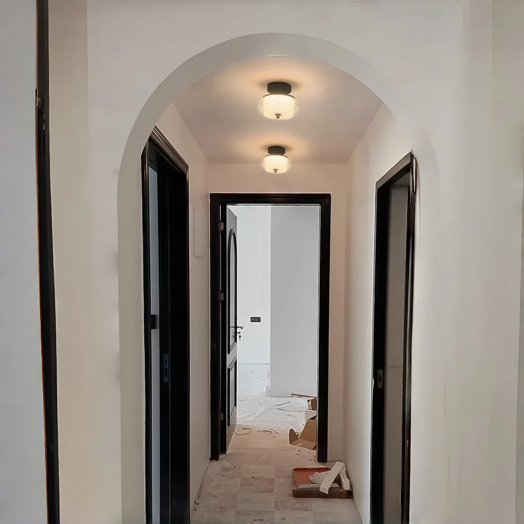 Modern Luxury Vintage Ceiling Light | Elegant Semi-Flush Mount for Hallway, Bedroom & Foyer | Warm Glow to Elevate Home Decor