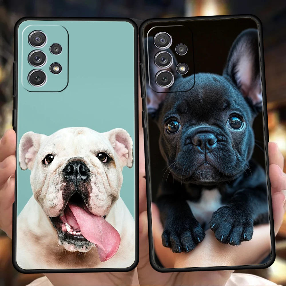 Fall Für Samsung A15 A13 A35 A55 A51 A71 A41 A31 A21S A03S A05 A17 A23 A25 A33 A53 A73 5G A07 4G Abdeckung Französisch Bulldog Hund Haustier