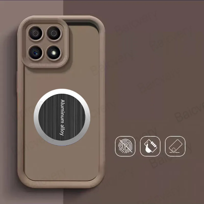 لهاتف Honor X7D 5G / 400 Smart 5G غطاء من البولي يوريثان الحراري الملون Fundas Coque مع ملصق صفائح حديد