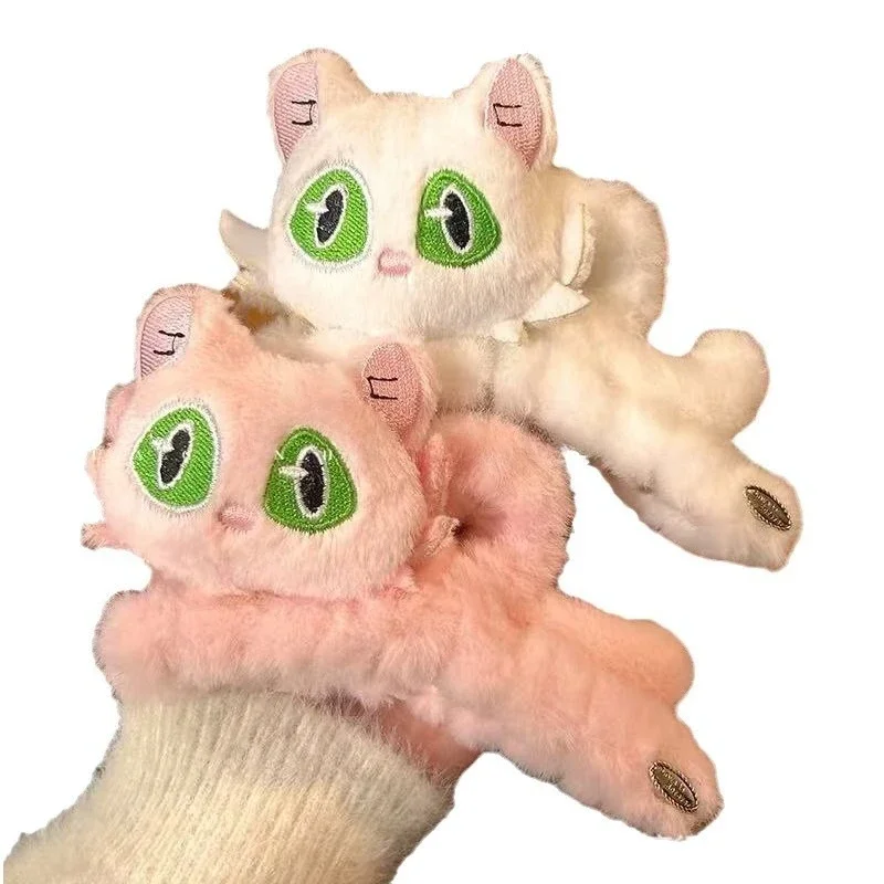 Kapibara – pince à cheveux en peluche pour femme, épingle à cheveux pour tête arrière, jolie fille, demi-cravate, requin, couvre-chef, automne et hiver 2025