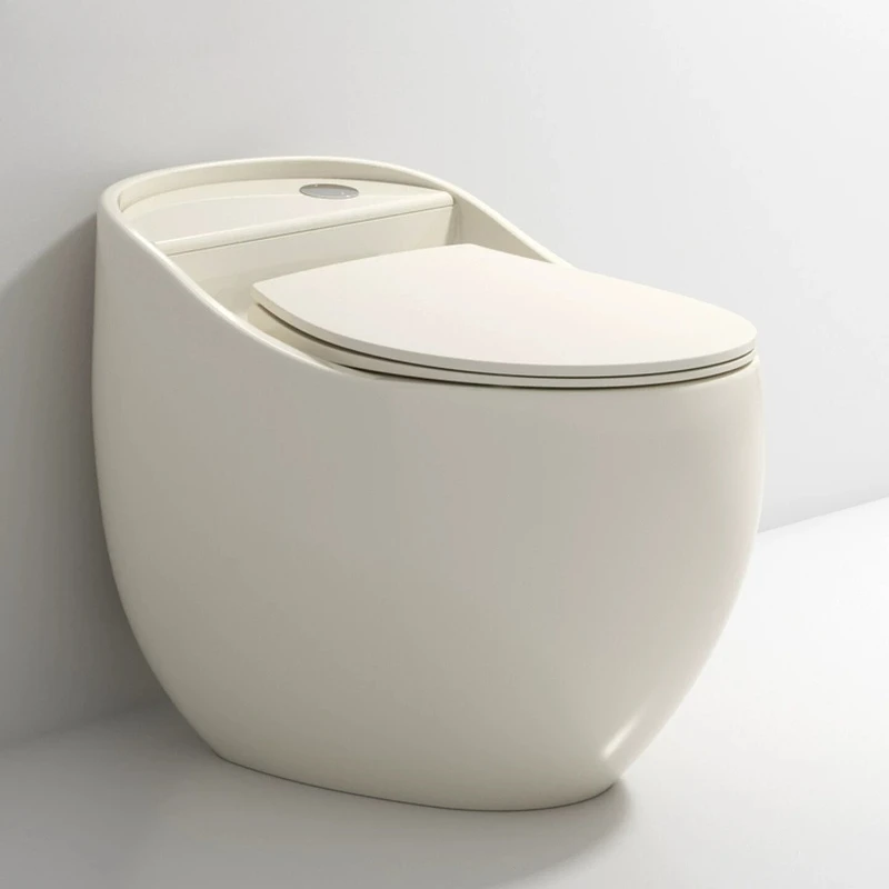 Egg-shaped toilet, siphon toilet, small apartment bathroom ceramic toilet household toilet