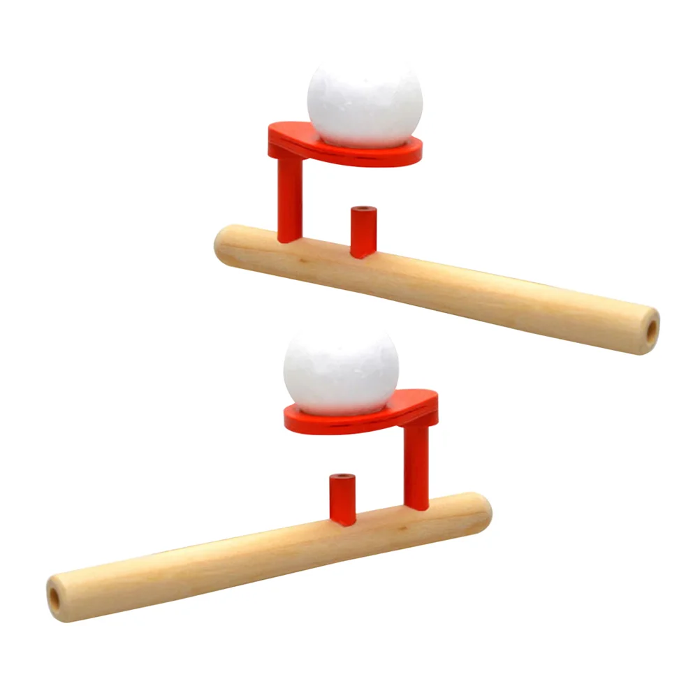 Blow Ball Rod Floating Pipe Gadgets for Kids Pipeline Blowing Toy Wooden Educational Child