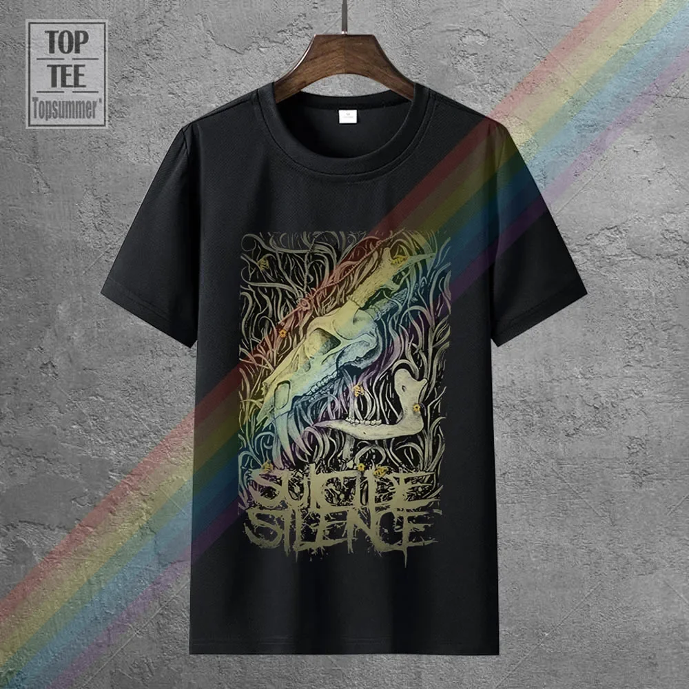 Official Suicide Silence Death Tales T-Shirt Music Rock Band Deathcore New Short Sleeve Round Collar Mens T Shirts Fashion