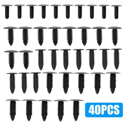 40pcs Mixed 5mm 6mm 7mm 8mm Car Interior Fastener Clips Car Trunk Roof Trim Panel Rivet Push In Clips Black Universal Car Stuff