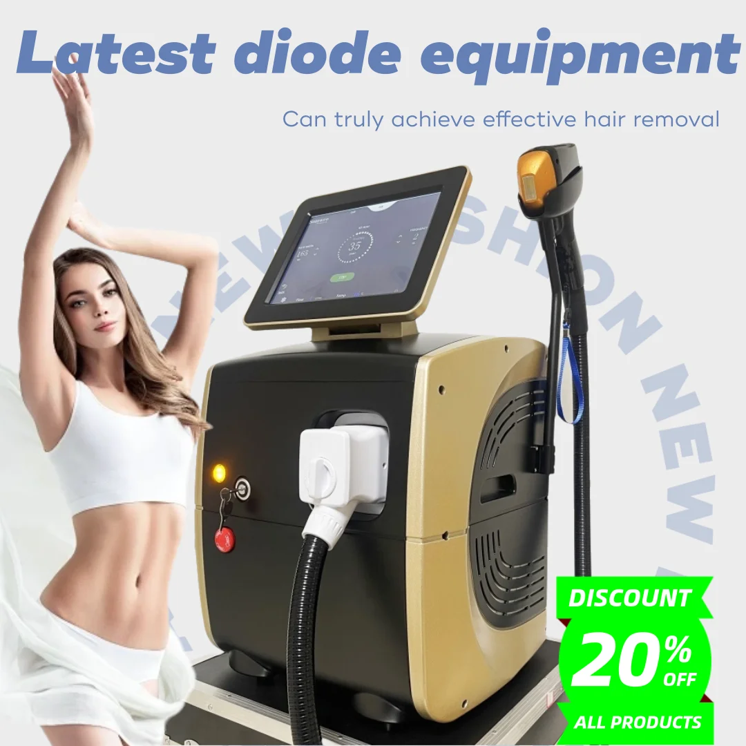2025 أحدث آلة ليزر ديود المحمولة 4000 واط أربعة موجات 755nm 808nm 1064nm إزالة الشعر الدائم غير مؤلم