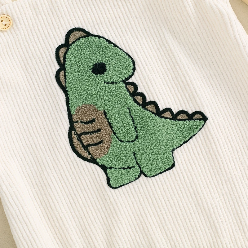 Infant Baby Boys Girls Rompers Jumpsuits For Newborn Playsuits Cotton Sleeveless Dinosaur Embroidery Baby Summer Clothing