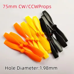 752A 75mm 2-Blade Propeller 2mm CW CCW for  Drone Quadcopter Replacement DIY Spare Parts