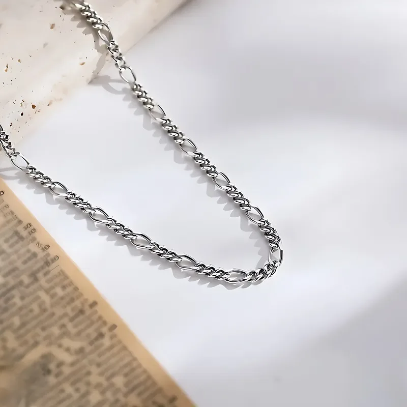 قلادة سلسلة فيجارو للجنسين، مادة معدنية متينة، طراز كلاسيكي، مثالية للحفلات اليومية، هدية للرجال والنساء، ديكور أنيق