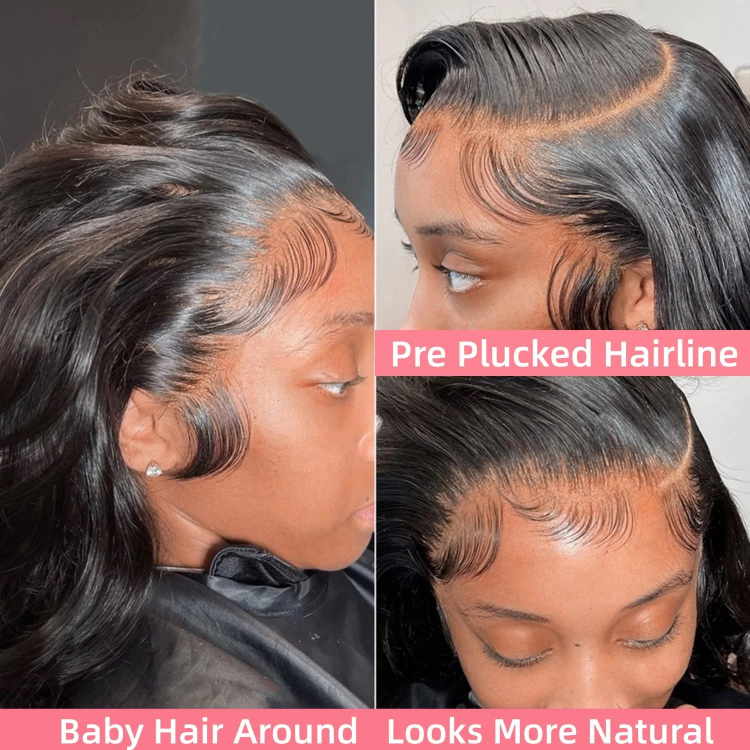 HD Transparent 13x4 13x6 Body Wave Lace Front Wig Pre Plucked 38 40 Inch Lace Frontal Wig Human Hair  For Women 13x5 Closure Wig image 3