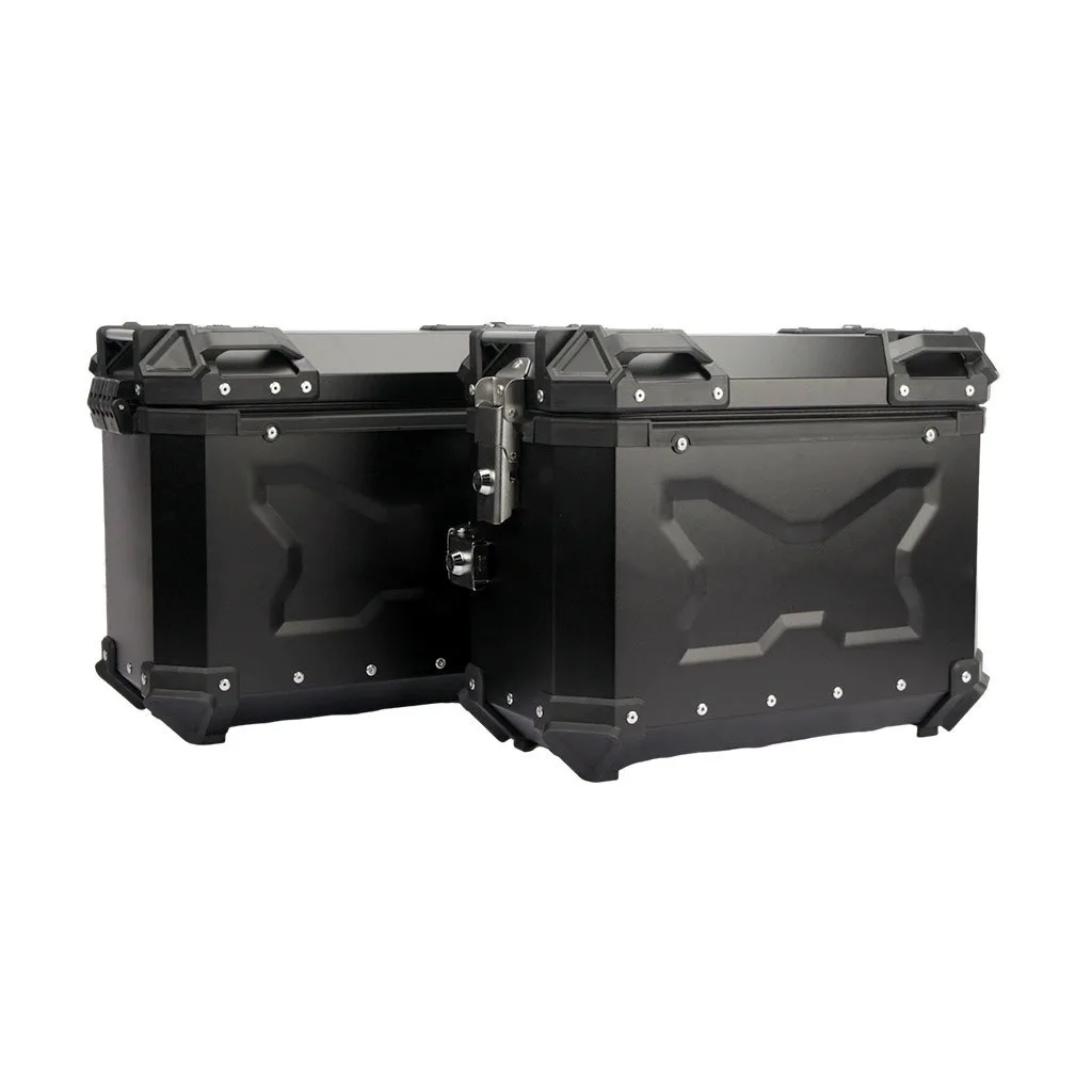 

28L 35L Aluminum Side Cases Universal Motorcycle Embossing Waterproof and Impact-Resistant Travel Storage Boxes