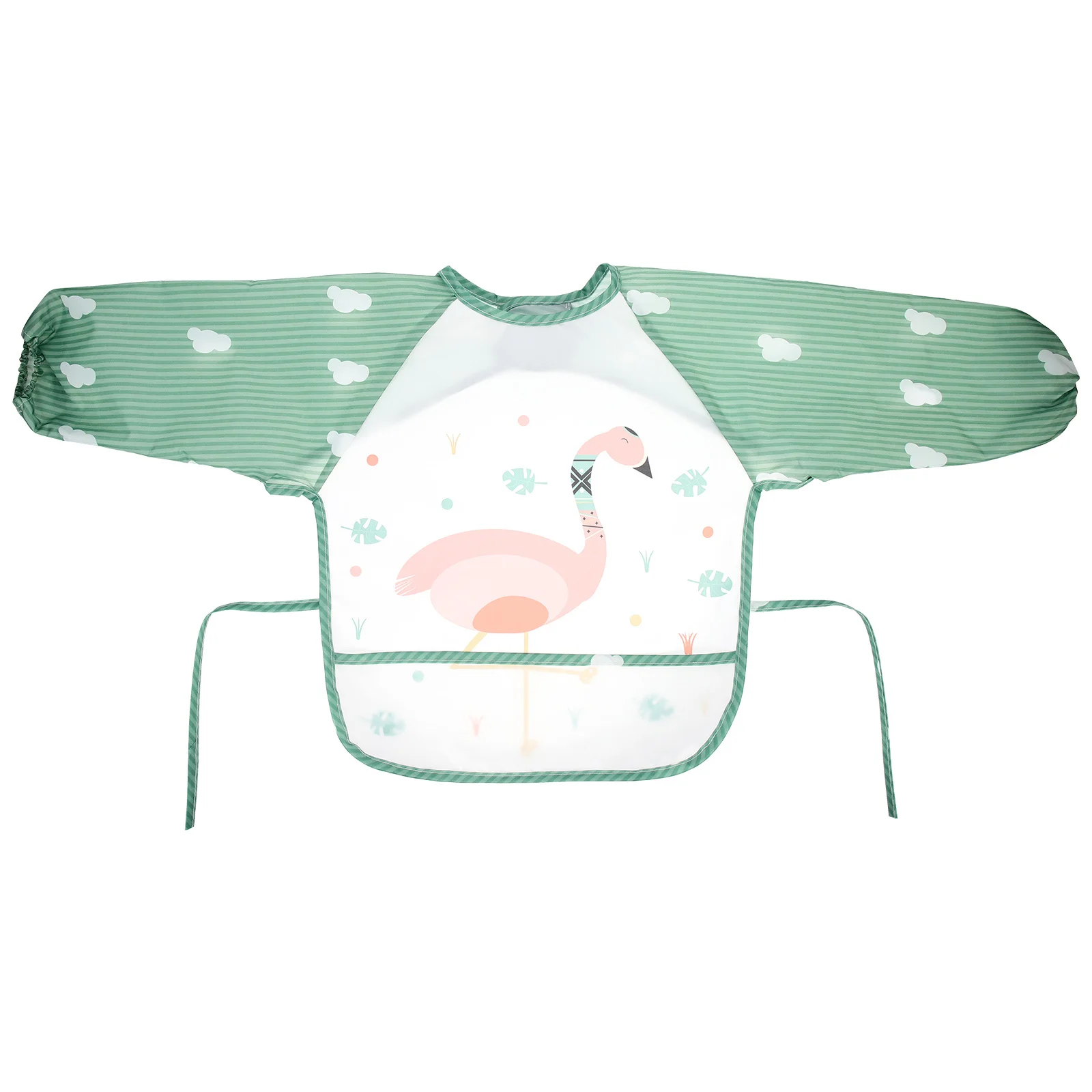 

Waterproof Baby Sleeved Bib Long Sleeve Infant Feeding Clothes Cover Eating Protective Smock Pocket Design Baby Bib