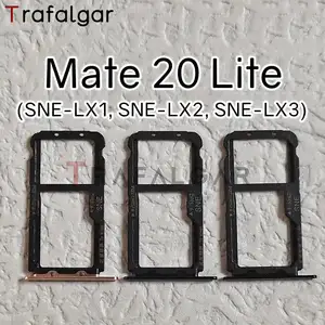Bilashmart SIM Card Trays Huawei Mate 20 Lite SIM Slot Holder Adapter Socket Replacement Parts SNE LX1 SNE LX2 SNE LX3