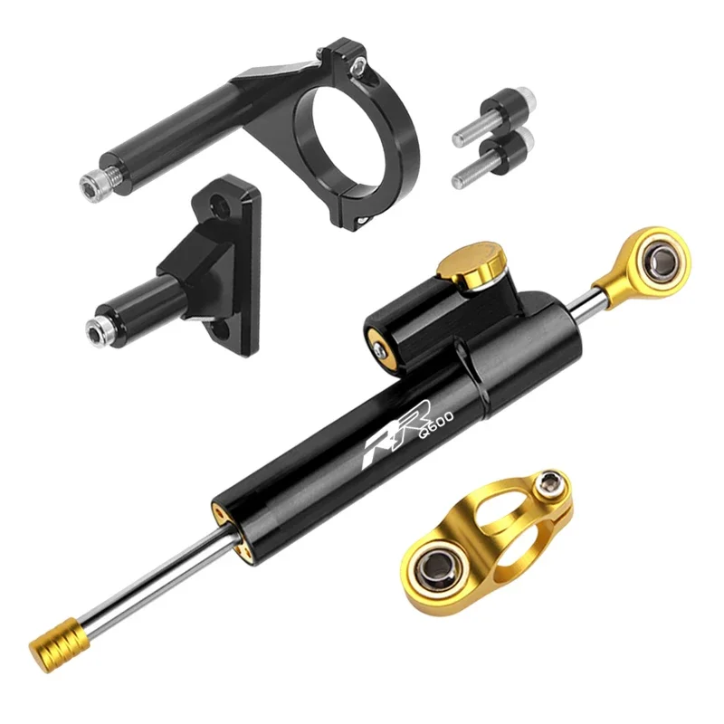 

For QJMOTOR RRQ600 Motorcycle Aluminum Steer Damper Mounting Bracket Kit RRQ600 2018 2019 Fiber Carbon Accessories