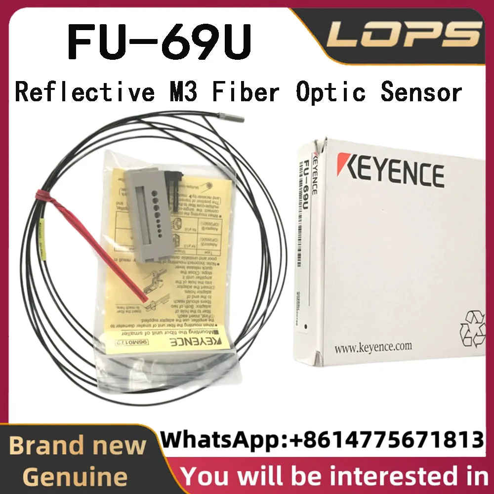 KEYENCE FU-69U Reflective M3 Fiber Optic Sensor New Original Condition for Precision Sensing Applications,welcome to consult