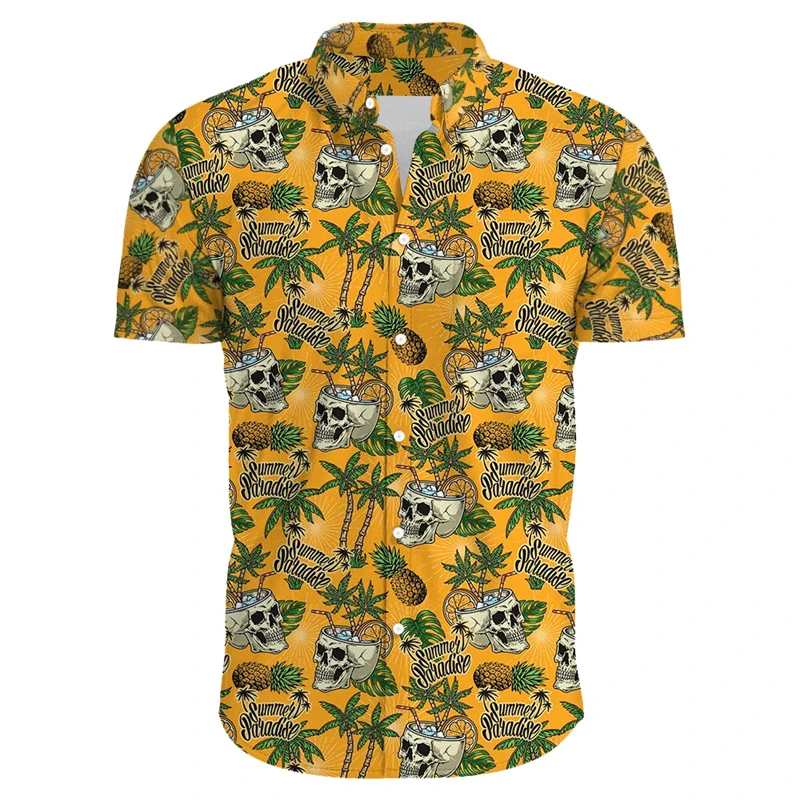 Nieuw Hawaiiaans Sociaal Gebloemd Overhemd Voor Blouse Heren 3d Camisa 'S Casual Casual Herenkleding Met Korte Mouwen