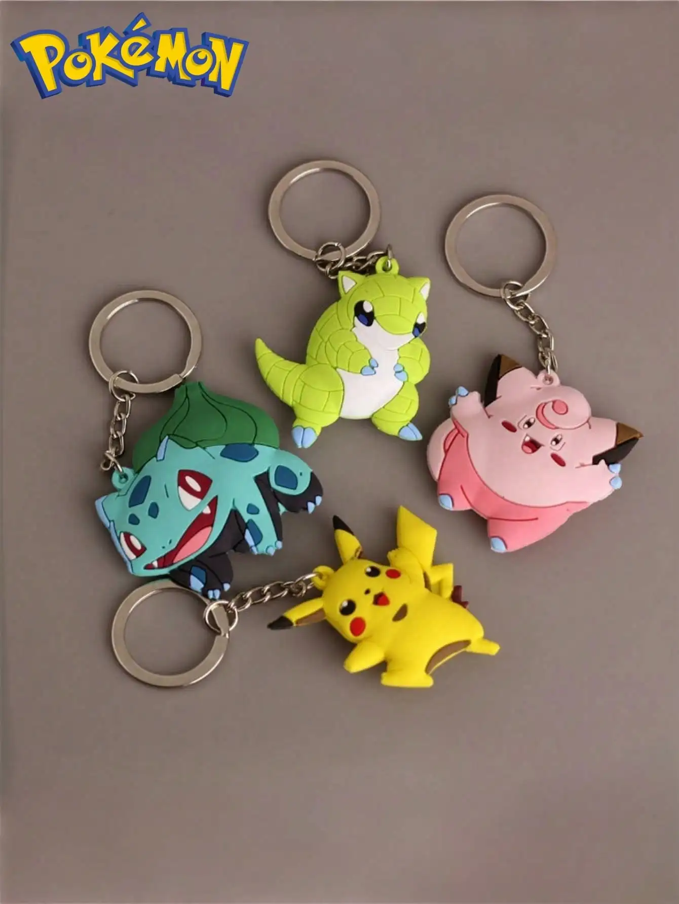 1 قطعة سلاسل المفاتيح البوكيمون MINISO ، ألعاب البوكيمون الحيوانات الأليفة ، المعلقات السيليكون البوكيمون المطاطية الناعمة بيكاتشو PVC ، أفضل هدية العيد ل goo