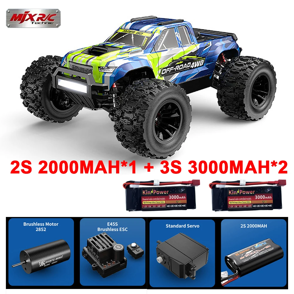 NIEUWE MJX Hyper Go 14208 14302 14303 14304 1:14 RC Auto 4WD 65km/u Borstelloze Hoge Snelheid 2.4G Afstandsbediening Auto Off-road RC Auto's Truck Speelgoed voor Volwassenen en Kinderen, Nieuwjaars-