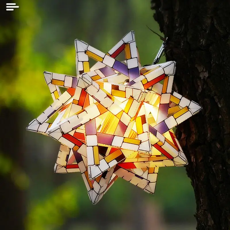 Camping Lampshade Waterproof Star Shape Lampshade Covers For Lights Outdoor Portable Hollow Out Lamp Shade Star Ornament Lantern