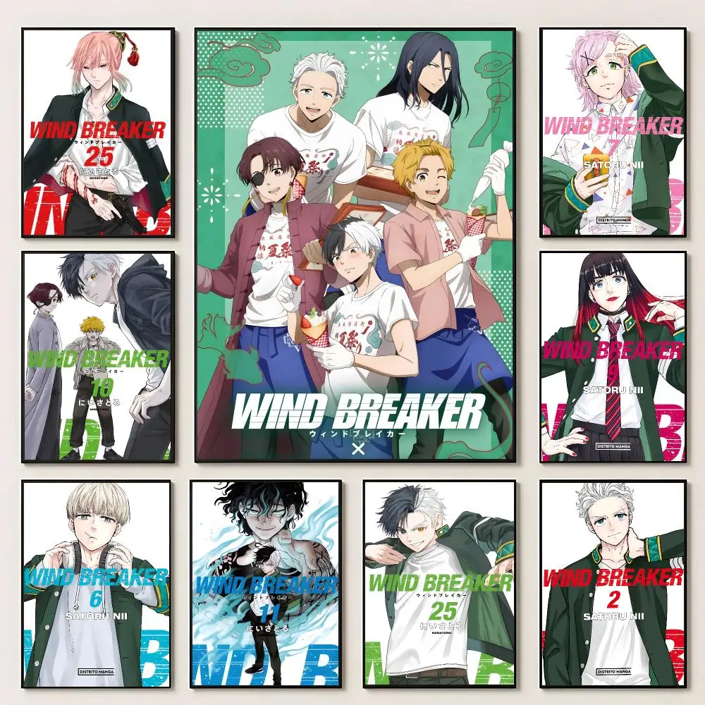 Manga Wind Breaker Poster HD Self Adhesive Waterproof Wall Art Ideal for Home Office Dorm Bedroom Great Gift