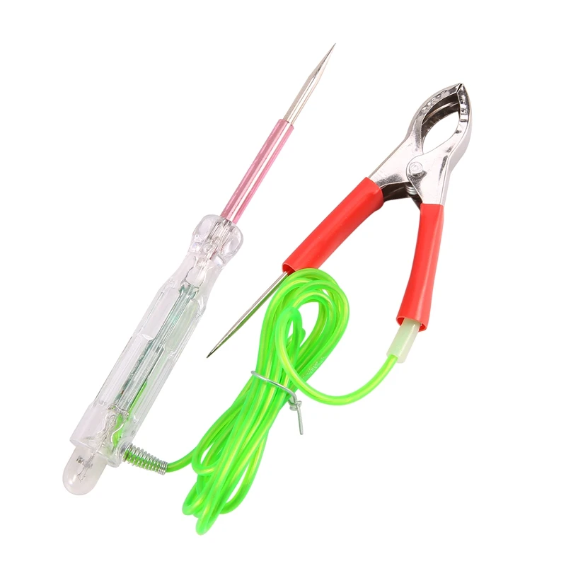 Automotive LED Circuit Tester 6-24V Test Light With Dual Probes 47 Inch Antifreeze Wire Alligator Clip For Testing