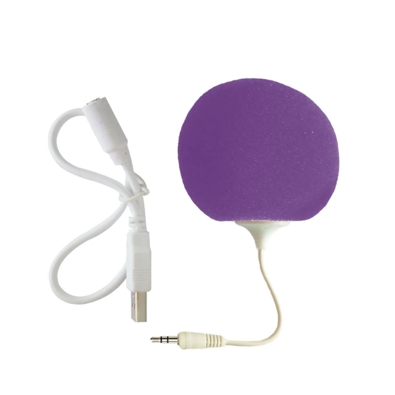 Leuke Sponge Ball-luidspreker met 3,5 mm Audio-luidspreker Bedraad Luidspreker Draagbare luidspreker aanwezig voor