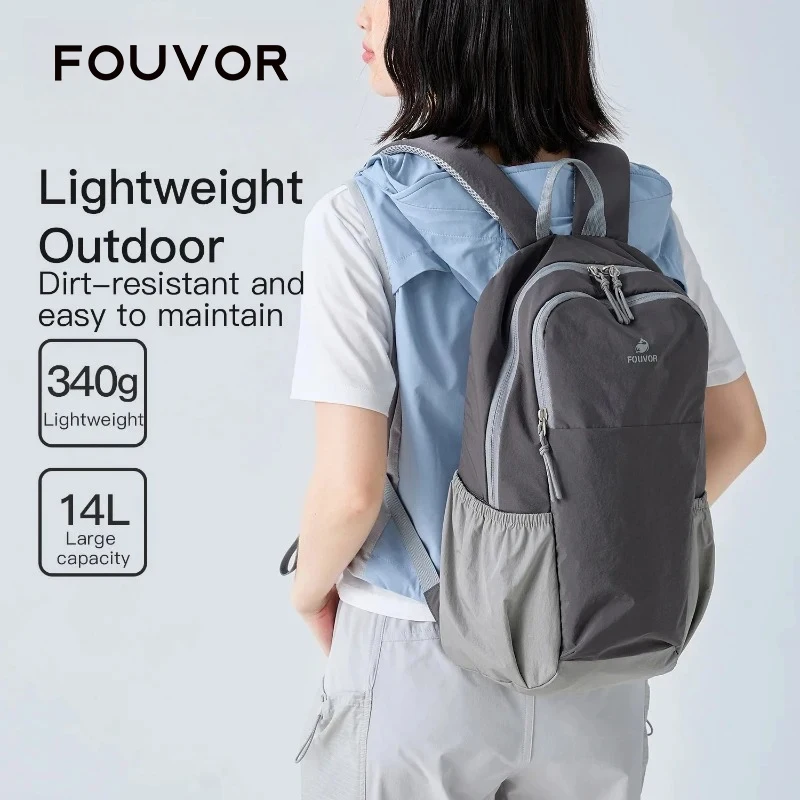 FOUVOR Lightweight Nylon Backpack Wear-resistant Waterproof Large Sports Women Backpacks Practical Outdoor Hiking Bag 3068-04