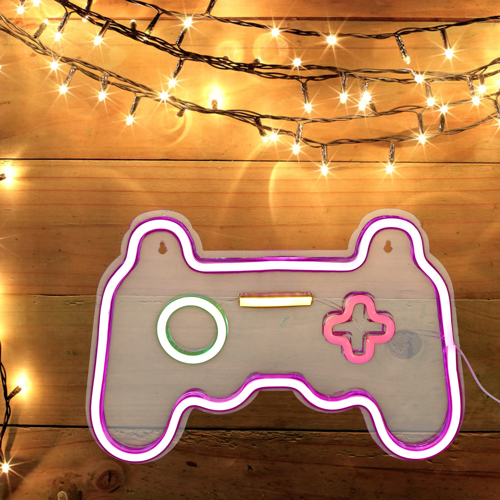 

Game Controller Neon Light PVC Creative Night Lamp Bedroom Decor Kids Adults Festivals Holidays LED Party Lighting