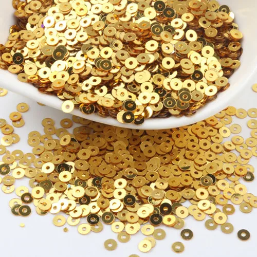 Glitter Sequins 3mm 4mm 5mm 6mm Paillettes Flat Round Loose Sequin for Sewing Wedding Craft Garments Scrapbooking Accessories