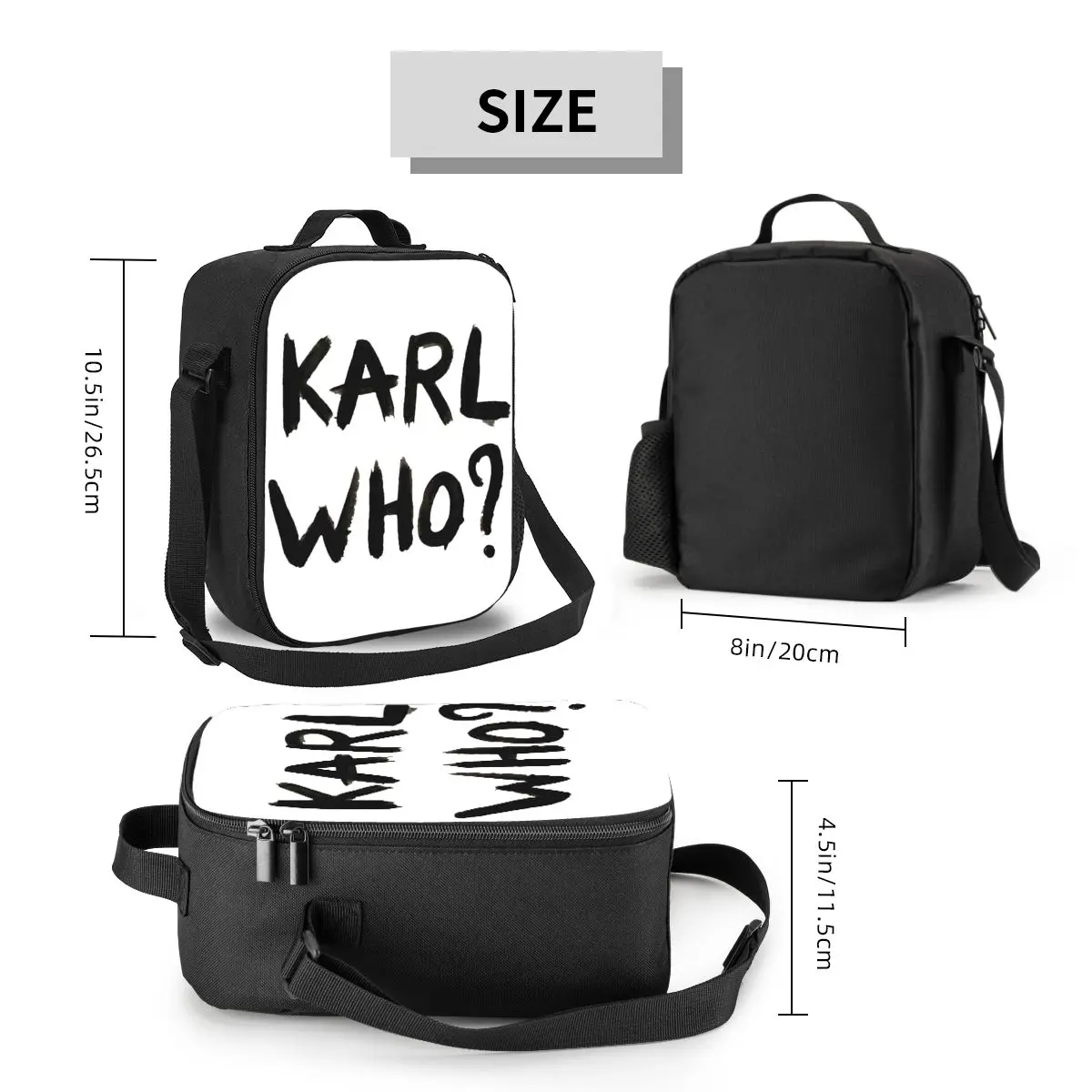 Custom Karl Who Lunch Bag Women Cooler Thermal Insulated Lunch Boxes for Children School