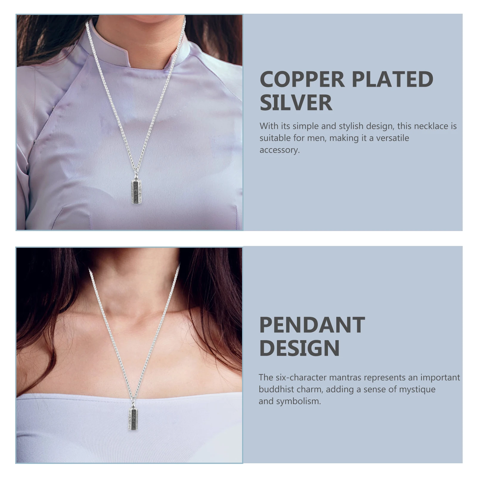 

Pendant Amulets Necklace Necklaces Essential Oil Bottle Silver Plated Copper Glass Vial