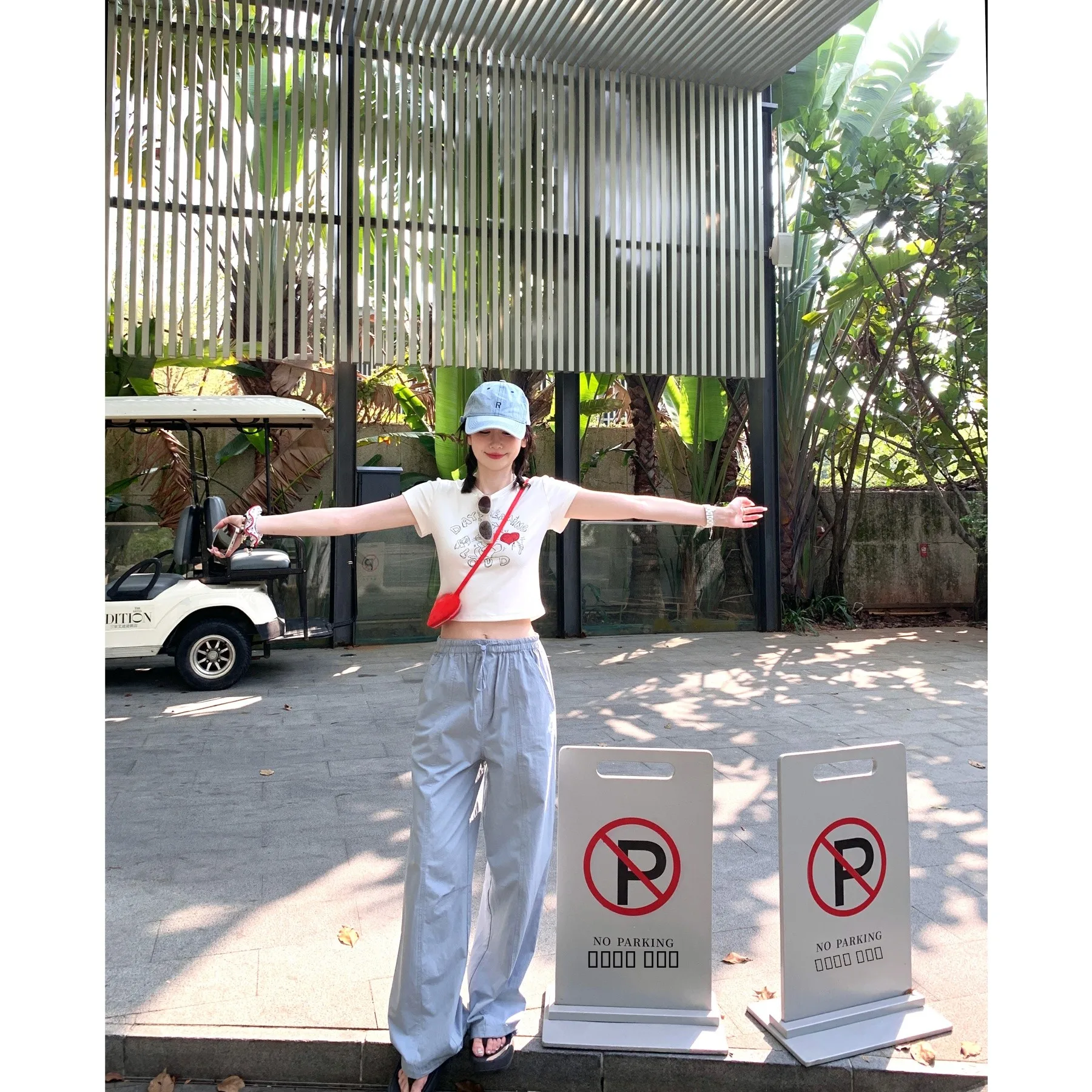 

Американские повседневные брюки с высокой талией и широкими штанинами для женщин, весна-лето, ледяной синий цвет, рабочая одежда, свободные прямые брюки