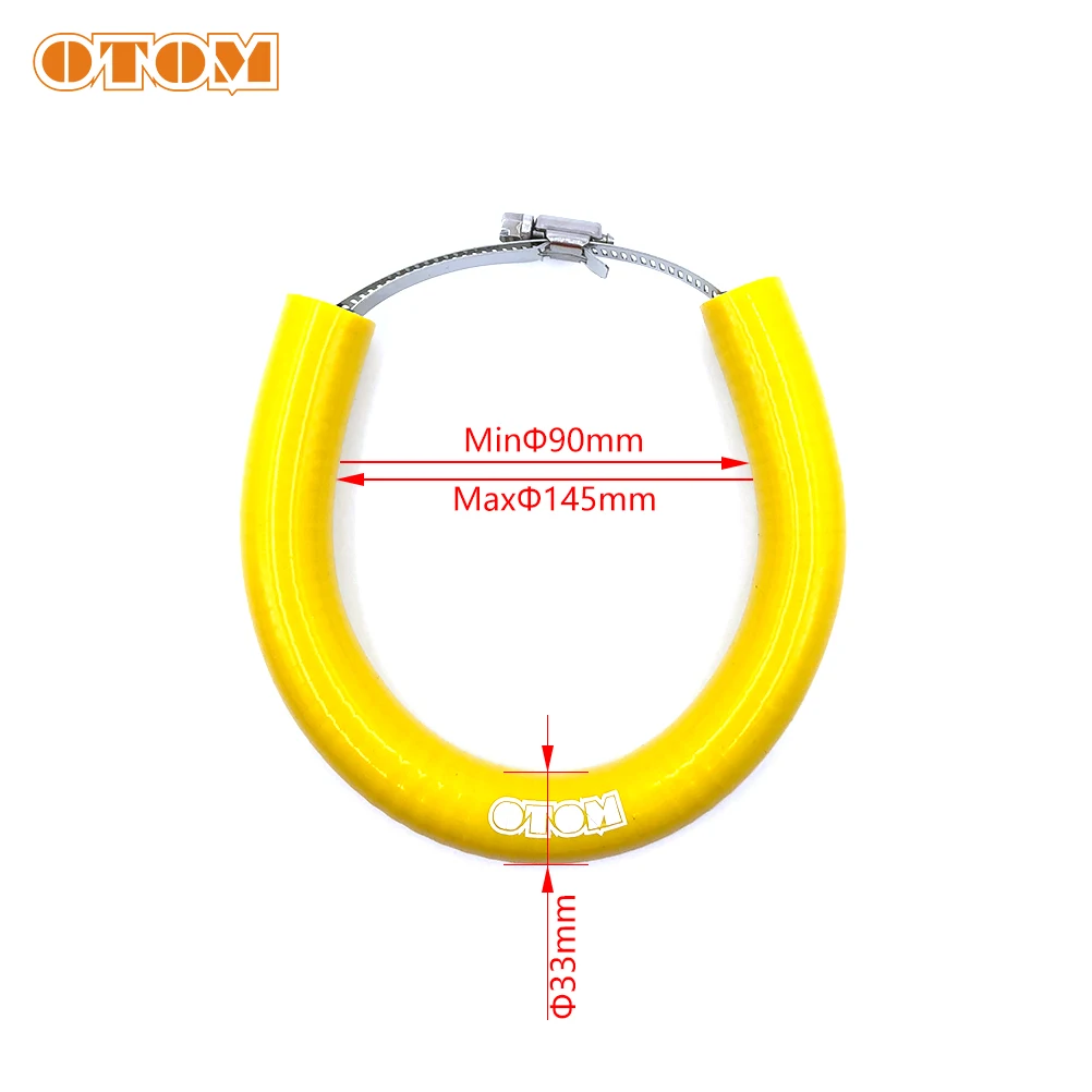 OTOM Universal Motorcycle Exhaust Pipe Protection Ring Muffler Rubber Clamp Guard For KTM HONDA YAMAHA SUZUKI KAWASAKI Motocross